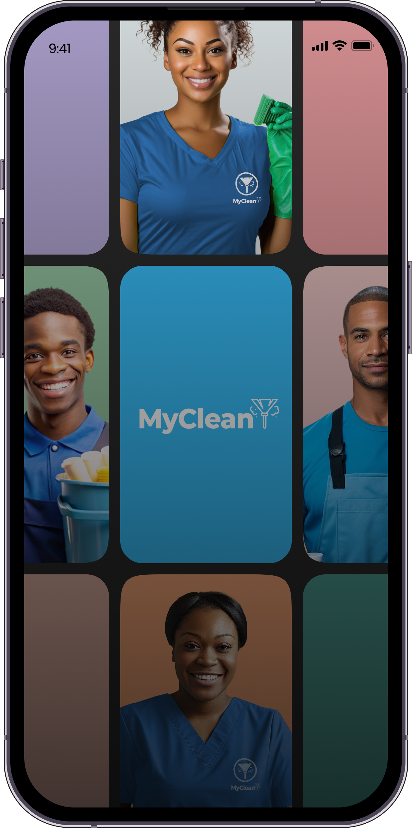 Aperçu de l'application mobile MyClean